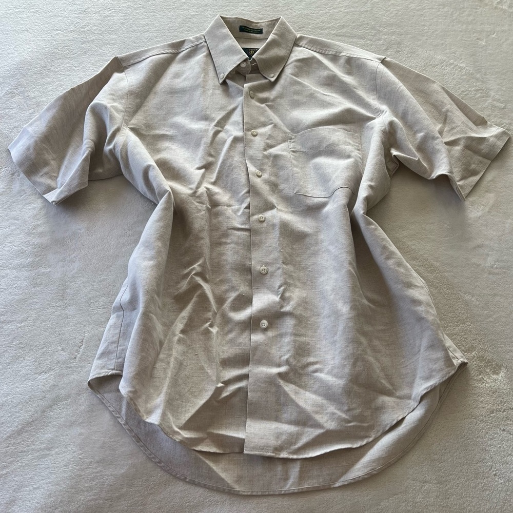Club Room Button Down Linen Blend Men’s Shirt